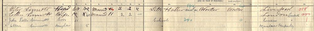 On 1911 Census With Second Wife Ellen Coker