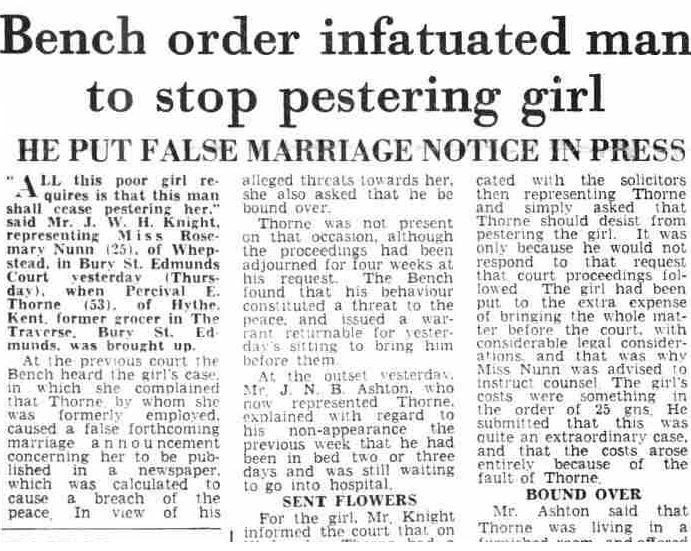 Bury Free Press of Friday, 4 March 1955