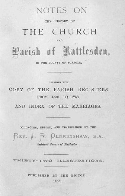 Notes on the History of the Church and Parish of Rattlesden
