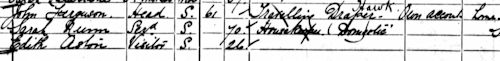 Sarah Nunn on 1901 census
